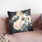 Roses And Anemones Solid Gray Throw Pillow By Danhui