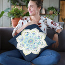 Jaipur Vi Navy Throw Pillow By Danhui