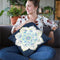 Jaipur Vi Navy Throw Pillow By Danhui