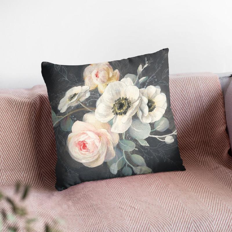 Roses And Anemones Throw Pillow By Danhui