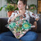 Floral Succulents V2 On Pink Throw Pillow By Danhui