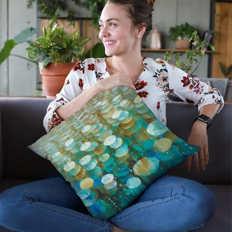Rain Drops Throw Pillow By Danhui