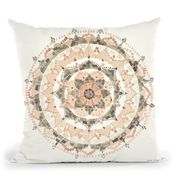 Blush Mandala Throw Pillow By Danhui