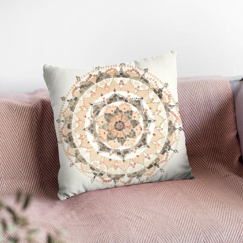 Blush Mandala Throw Pillow By Danhui