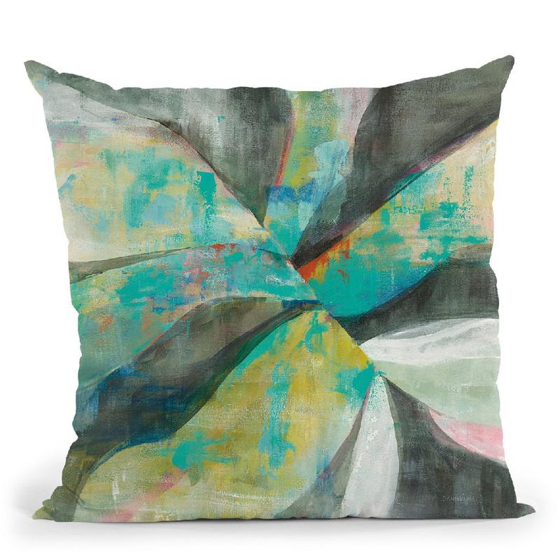 In The Valley Abstract Ii Throw Pillow By Danhui