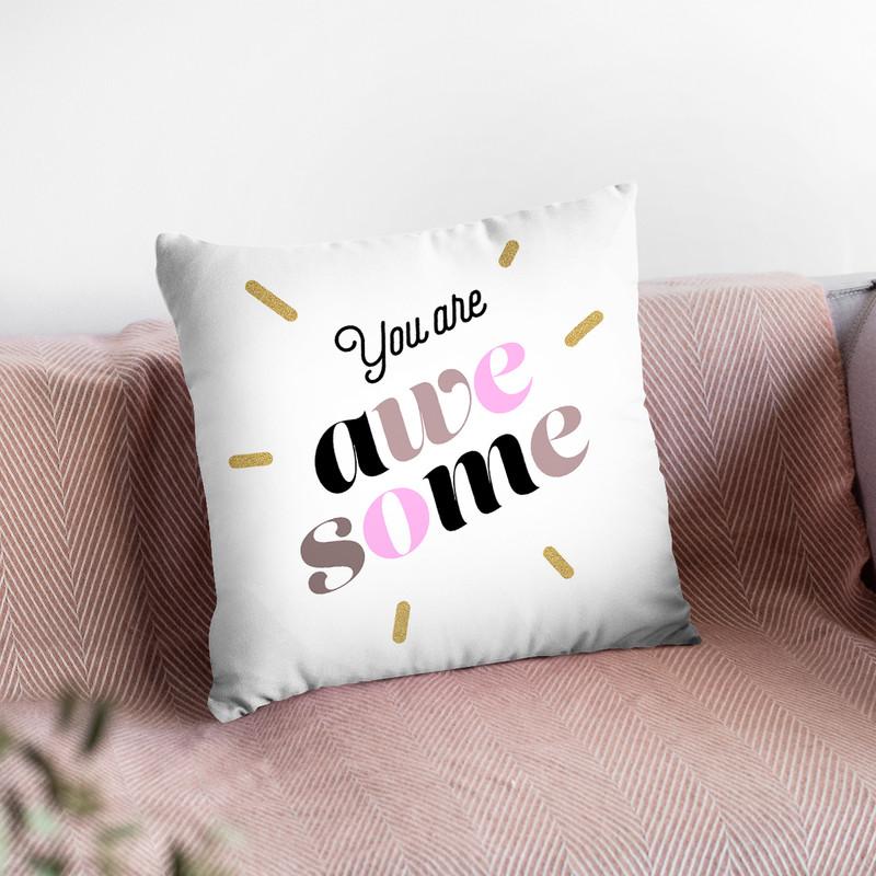 You Are Awesome Throw Pillow By Dom Vari