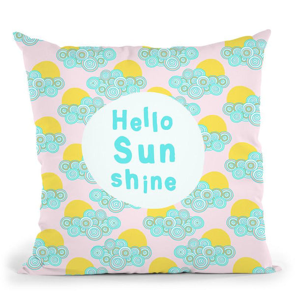 Rainbow Hello Sunshine Throw Pillow By Dom Vari
