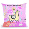 Llama Square Happy Birthday Throw Pillow By Dom Vari