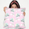 Unicorn Moon Pattern Pink Throw Pillow By Dom Vari