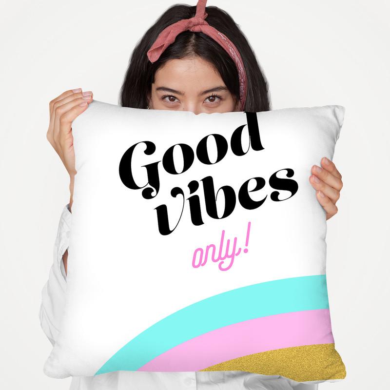 Good Vibes Only I Throw Pillow By Dom Vari