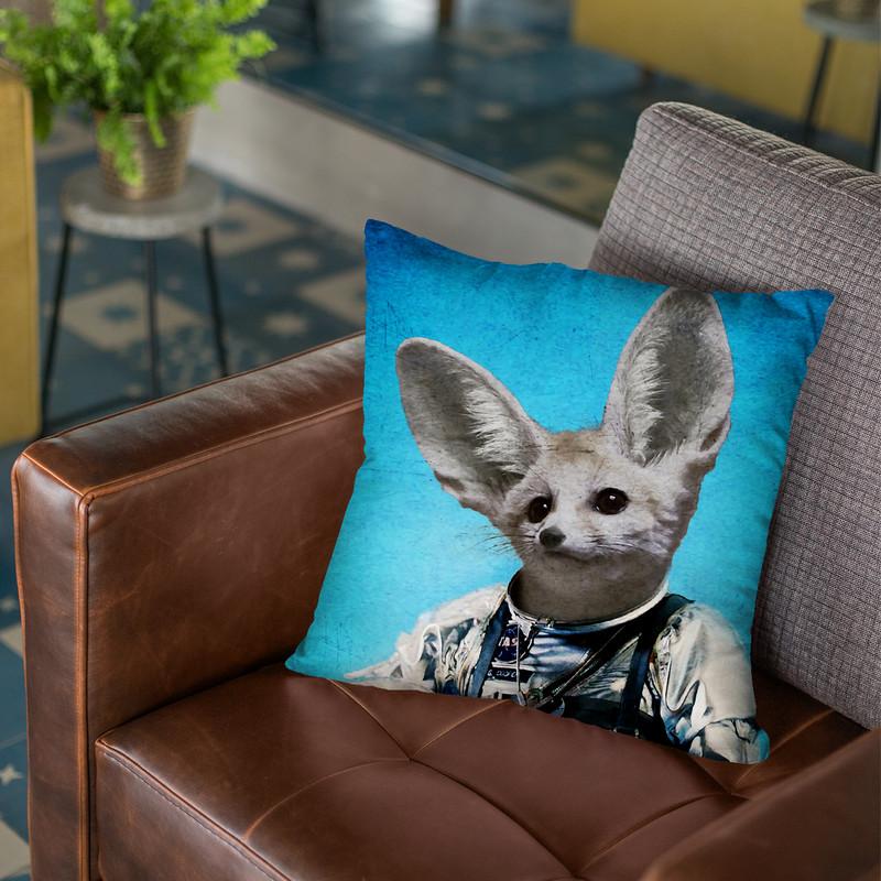 Captain Fennec Throw Pillow By Duro Print