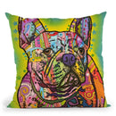 French Bulldog Square Throw Pillow By Dean Russo