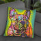 French Bulldog Square Throw Pillow By Dean Russo