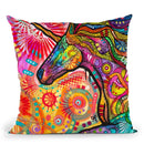 Rainbow Unicorn Throw Pillow By Dean Russo