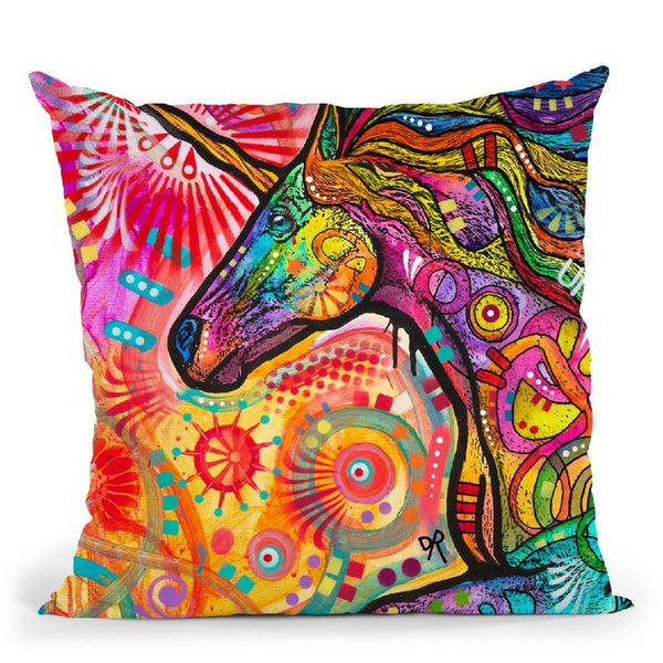 Rainbow Unicorn Throw Pillow By Dean Russo