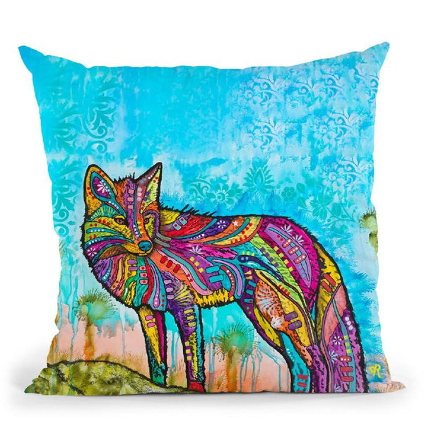 Electric Fox Throw Pillow By Dean Russo
