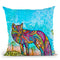 Electric Fox Throw Pillow By Dean Russo
