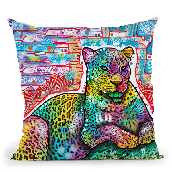Electric Leopard Throw Pillow By Dean Russo
