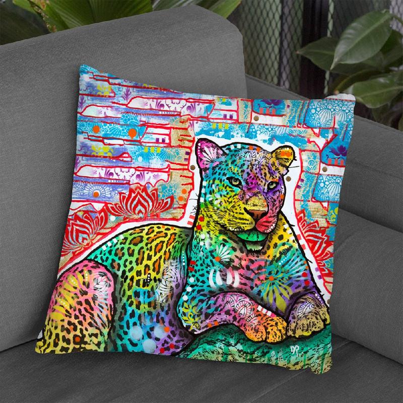 Electric Leopard Throw Pillow By Dean Russo