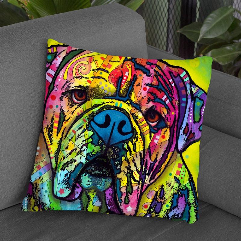 Hey Bulldog Throw Pillow By Dean Russo