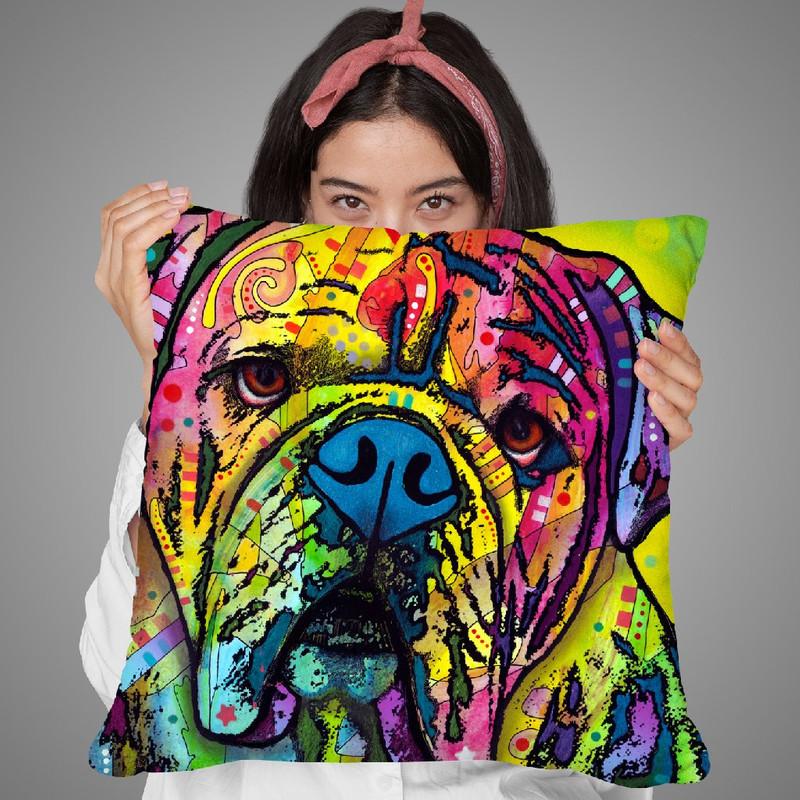 Hey Bulldog Throw Pillow By Dean Russo
