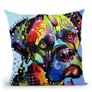 Mastiff Warrior Throw Pillow By Dean Russo