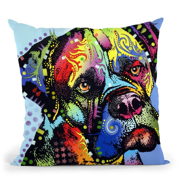 Mastiff Warrior Throw Pillow By Dean Russo