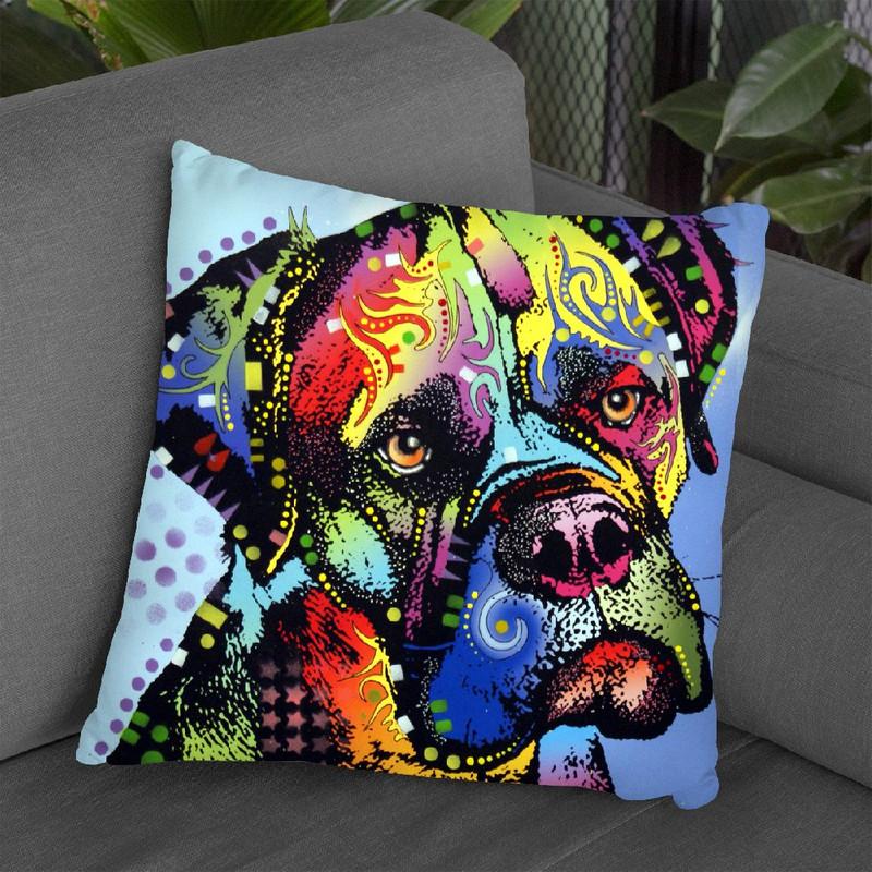Mastiff Warrior Throw Pillow By Dean Russo