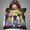 English Bulldog Square Throw Pillow By Dean Russo