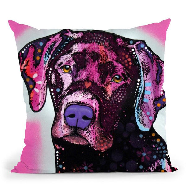 Black Lab Throw Pillow By Dean Russo