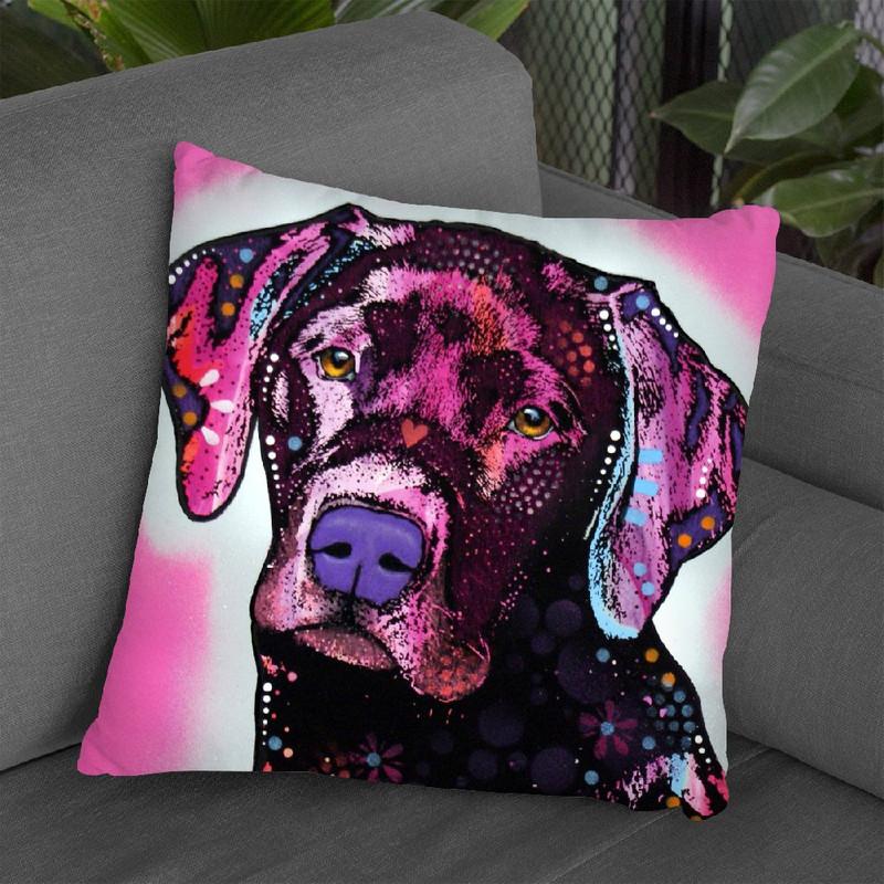 Black Lab Throw Pillow By Dean Russo