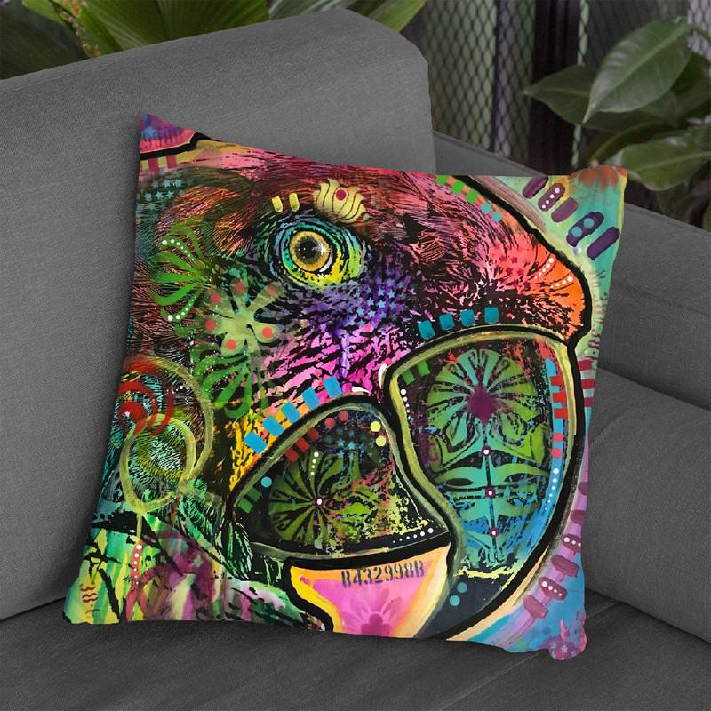 Close Up Parrot Throw Pillow By Dean Russo