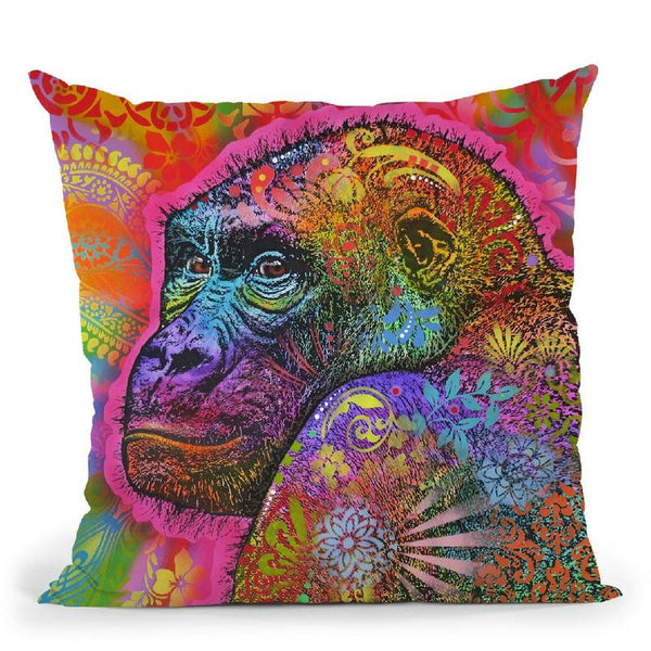 Gorilla Throw Pillow By Dean Russo