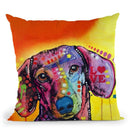Tilt Dachshund Love Throw Pillow By Dean Russo