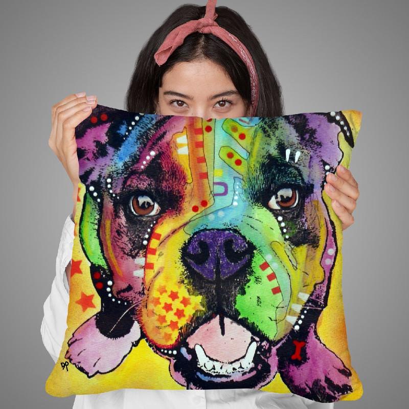 Baby Bulldog Throw Pillow By Dean Russo