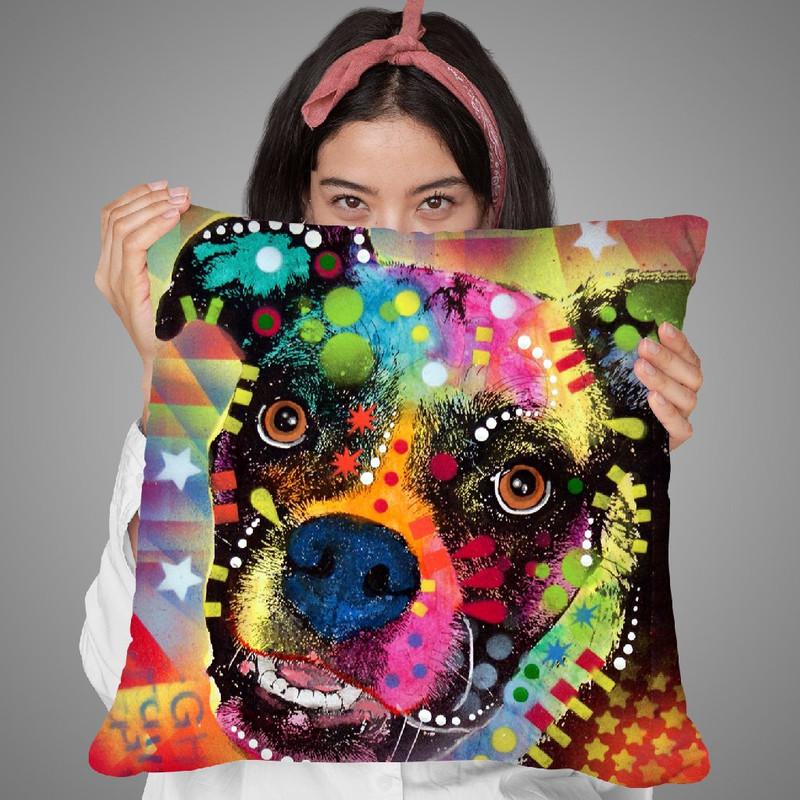 Boxer Cubism 2 Throw Pillow By Dean Russo