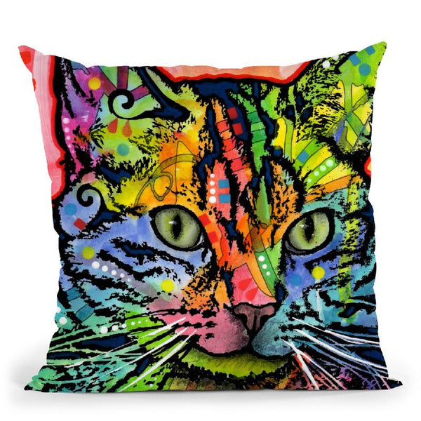 Cat Throw Pillow By Dean Russo