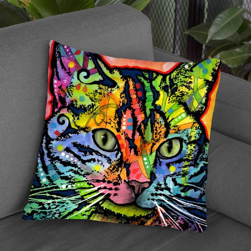 Cat Throw Pillow By Dean Russo