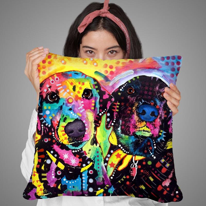 Daisy And Noel Throw Pillow By Dean Russo