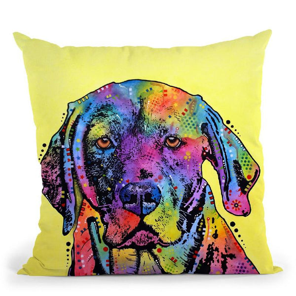 Fixate Labrador Throw Pillow By Dean Russo