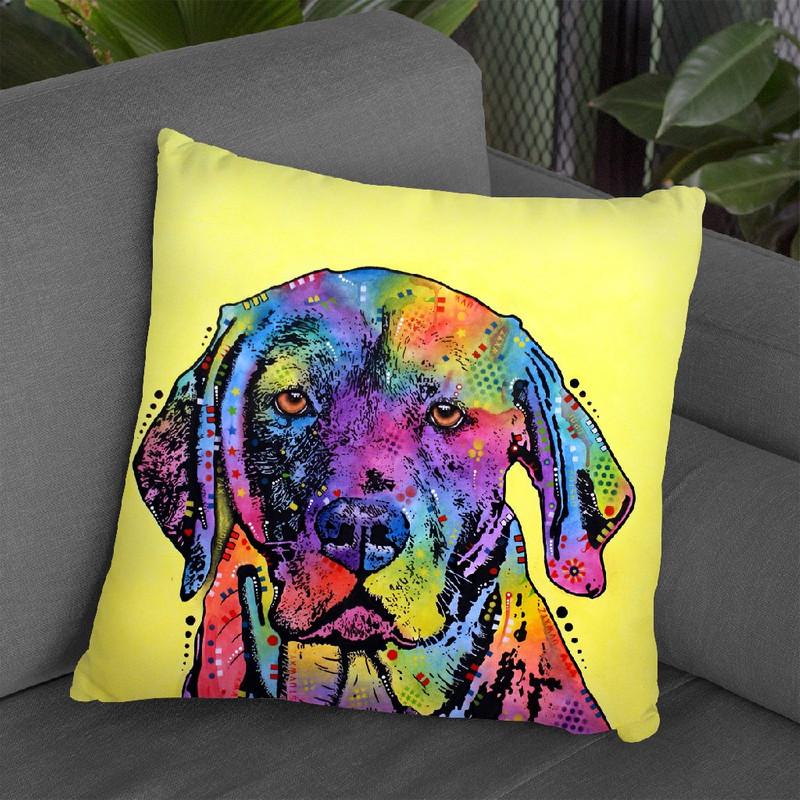 Fixate Labrador Throw Pillow By Dean Russo