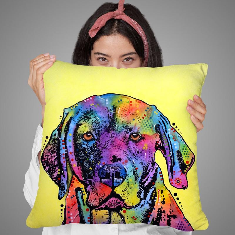 Fixate Labrador Throw Pillow By Dean Russo