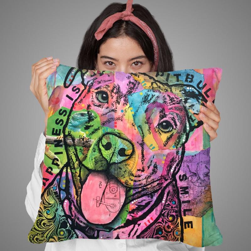 Happiness Saatchi Throw Pillow By Dean Russo