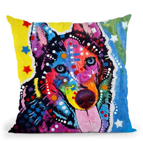Husky Ii Throw Pillow By Dean Russo