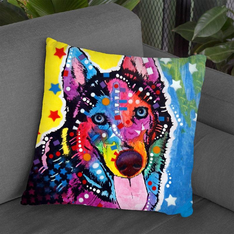 Husky Ii Throw Pillow By Dean Russo