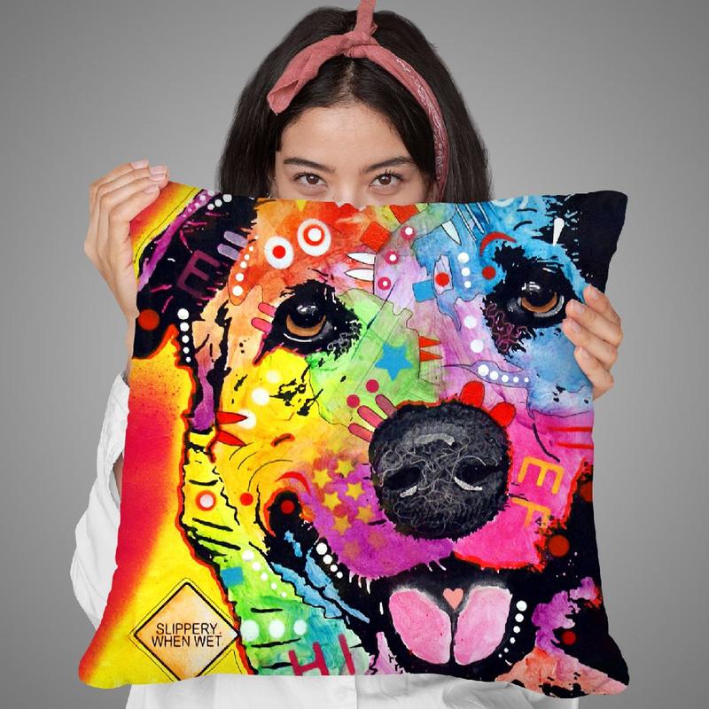 Sheprador Throw Pillow By Dean Russo
