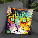 Straight Cat Throw Pillow By Dean Russo