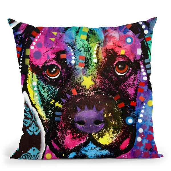 Young Bullmastiff Throw Pillow By Dean Russo