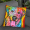 Labrador Square Throw Pillow By Dean Russo