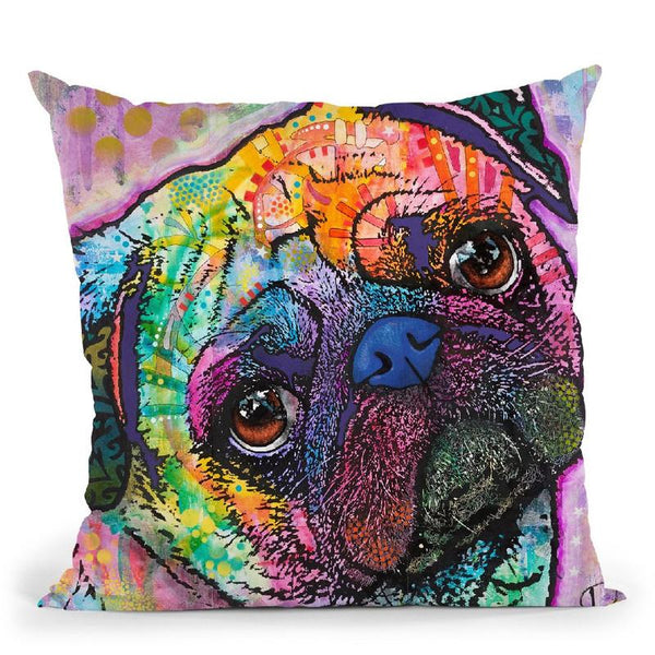 Pug Love Throw Pillow By Dean Russo